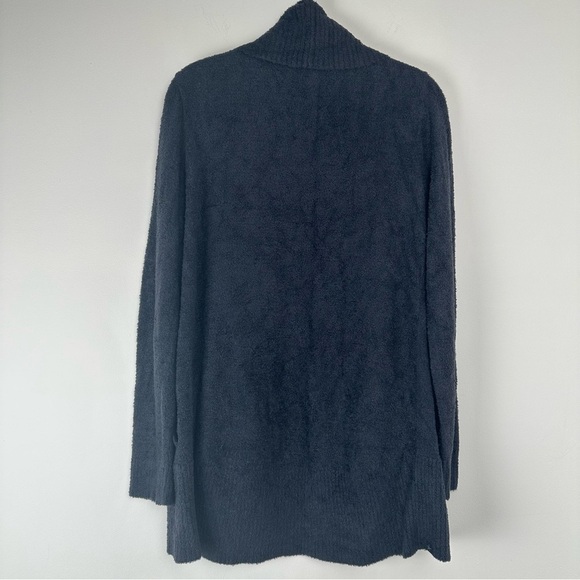 Barefoot Dreams CozyChic Lite Cardigan Sweater Size XS/S Open Front Navy Blue - Picture 2 of 9